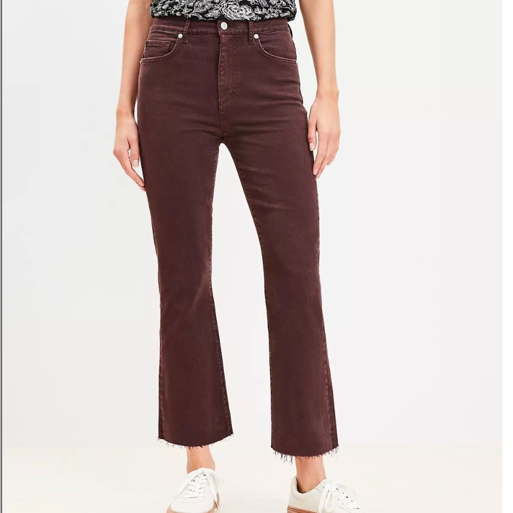 Loft Plum Raisin Brown Jeans high waist size 27